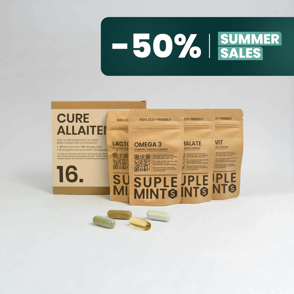 Cure ALLAITEMENT® | Bien-être Post-Partum | Oméga-3 Multivitamines Magnésium | 180 gélules 30j