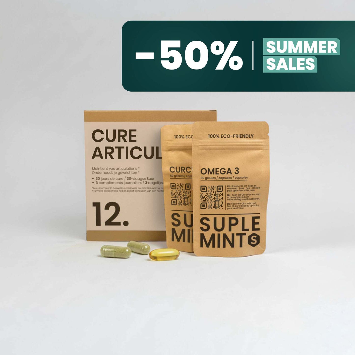 JOINT® Pack | Joint Flexibility | Turmeric Boswellia Omega-3 | 90 capsules 30 days