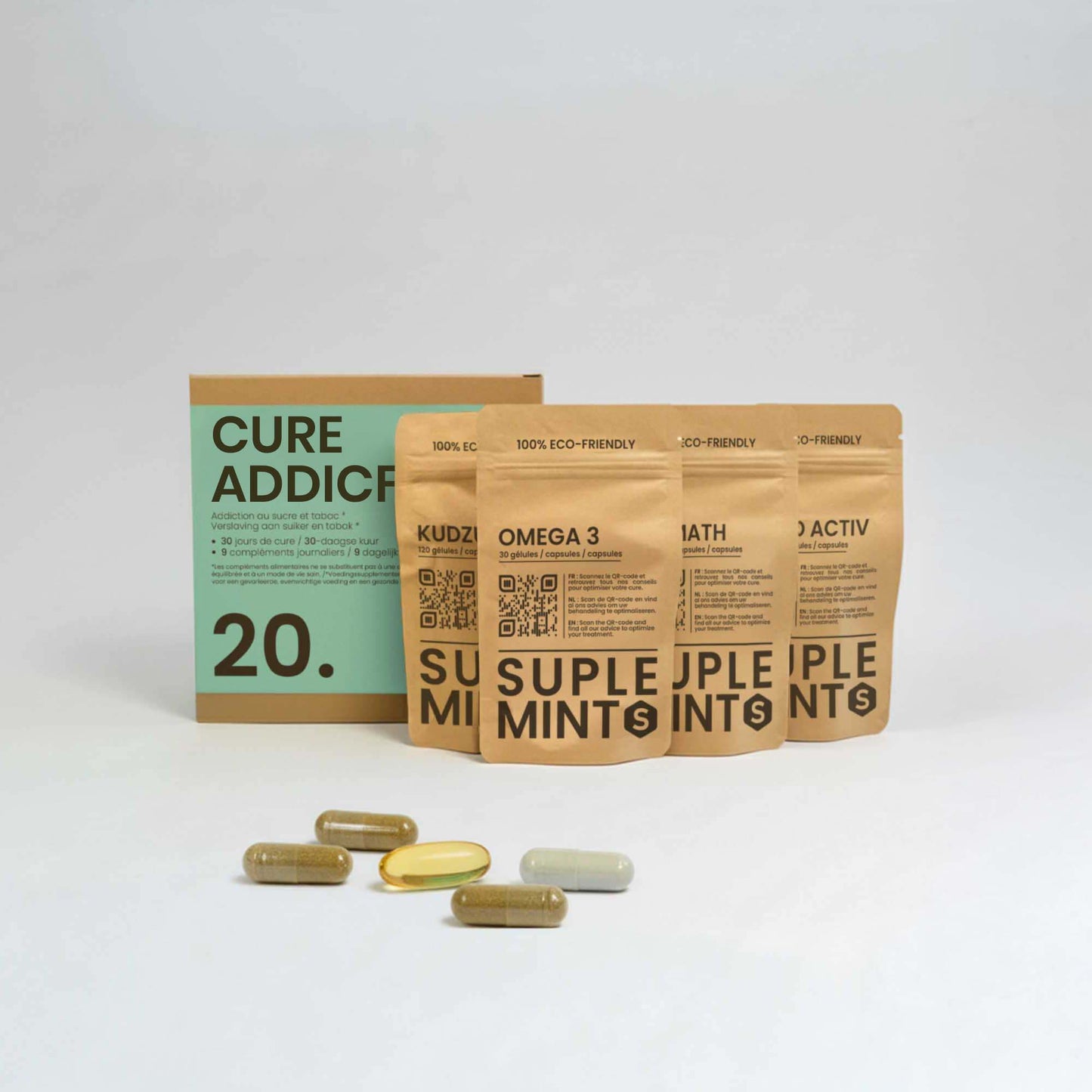 ADDICFREE® | Rust en evenwicht | Omega-3 L-tyrosine Klamath Kudzu | 270 capsules 30 dagen