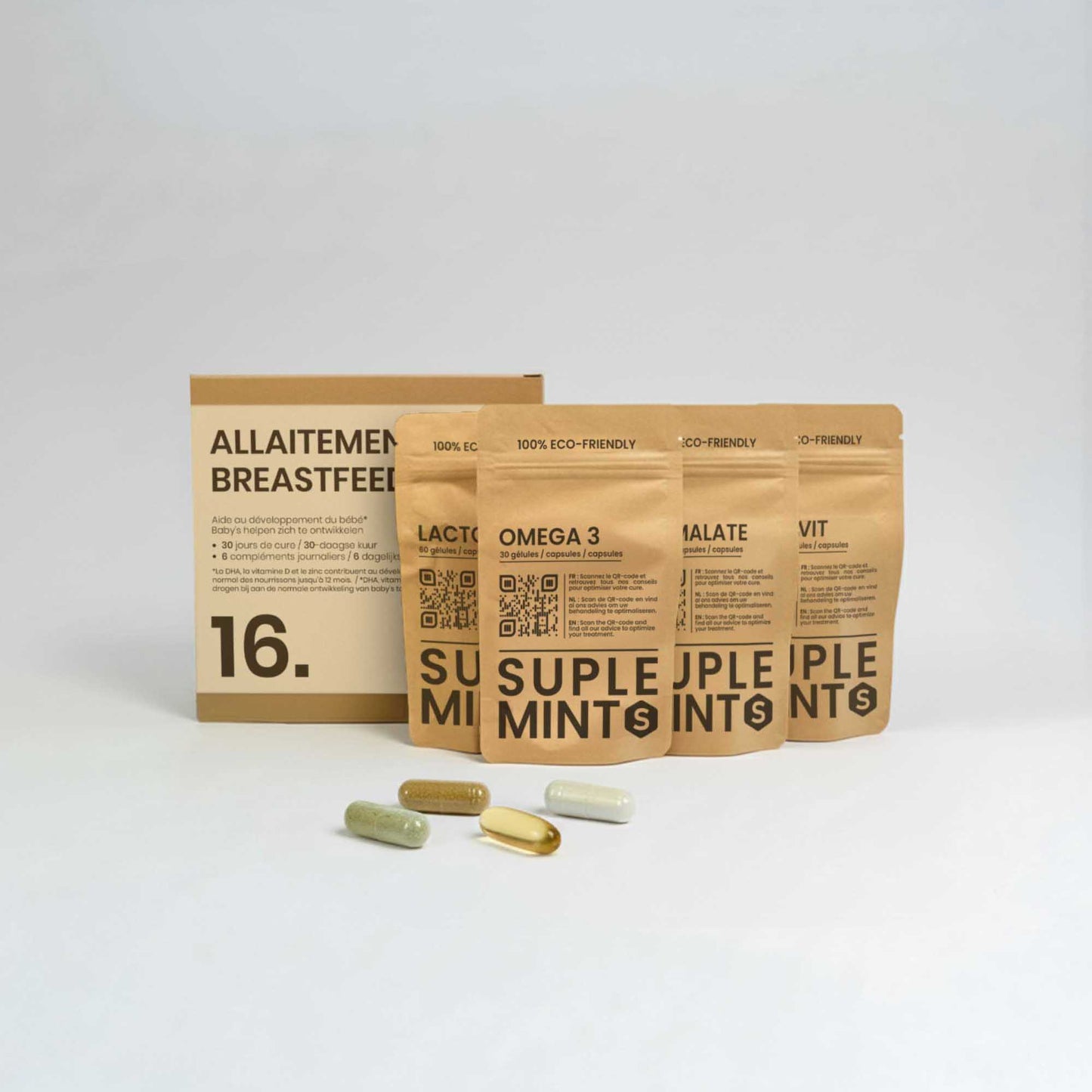 Cure ALLAITEMENT® | Bien-être Post-Partum | Oméga-3 Multivitamines Magnésium | 180 gélules 30j