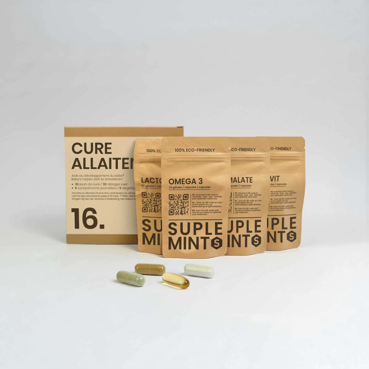Cure ALLAITEMENT® | Bien-être Post-Partum | Oméga-3 Multivitamines Magnésium | 180 gélules 30j