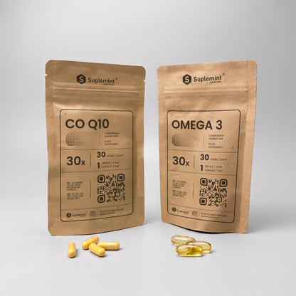 Gélules CoQ10® + Oméga-3® | Énergie Cellulaire et Cardiovasculaire | Coenzyme Q10 100mg + EPA DHA EPAX | 2 références 30j