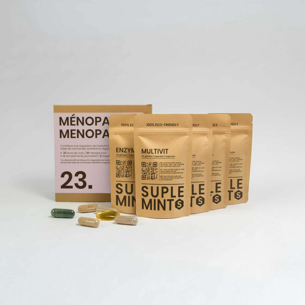 Cure MENOPAUSE® | Équilibre Hormonal | Yam Houblon Onagre Bourrache Multivitamines Enzymes | 240 gélules 30j