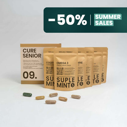 SENIOR® Pack | Longevity and Well-being | CoQ10 Omega-3 Multivitamins Beta-Alanine L-Carnosine | 150 capsules 30 days