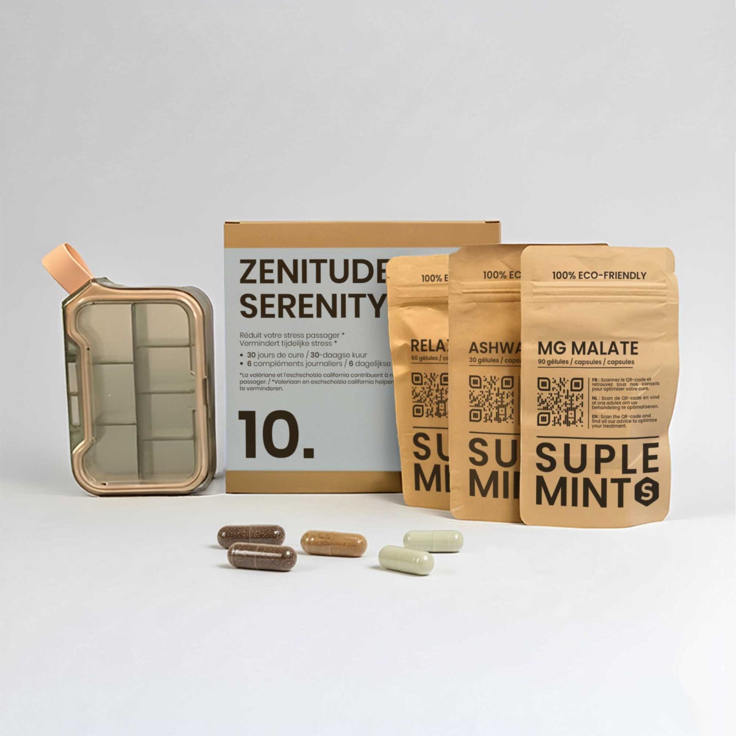 Cure ZENITUDE® | Calme et Sérénité | Ashwagandha Magnésium Malate Valériane Passiflore | 180 gélules 30j