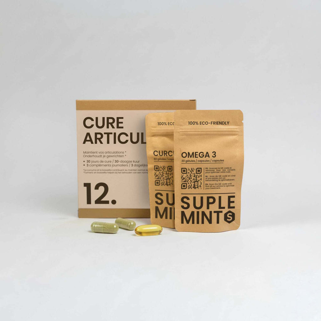 Cure ARTICULATION® | Souplesse Articulaire | Curcuma Boswellia Oméga-3 | 90 gélules 30j