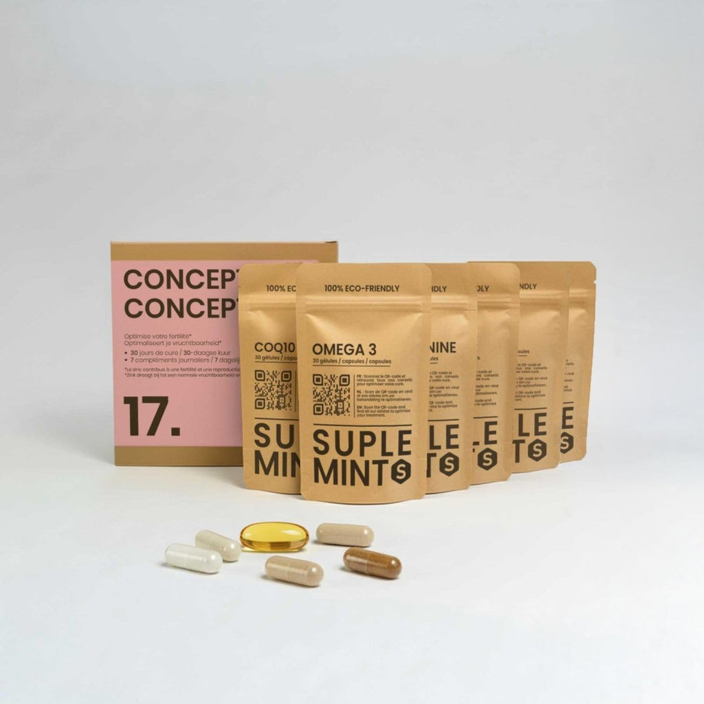 Cure CONCEPTION® | Équilibre Féminin | CoQ10 Oméga - 3 Acide Folique Magnésium Multivitamines | 180 gélules 30j - Suplemint