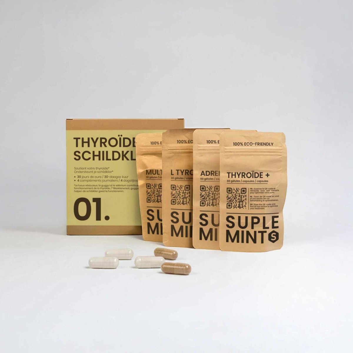 Cure THYROÏDE® | Équilibre Thyroïde | Iode Sélénium Zinc L - Tyrosine Ashwagandha | 120 gélules 30j - Suplemint