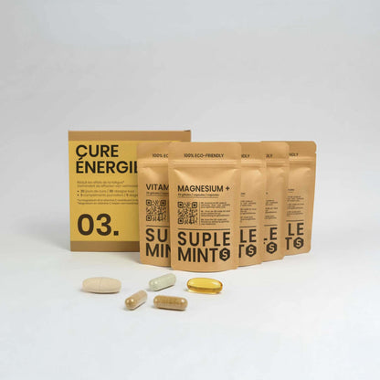 Cure ÉNERGIE® | Énergie Quotidienne | Vitamine C CoQ10 Oméga-3 L-Tyrosine Magnésium | 150 gélules 30j