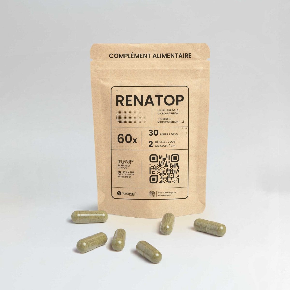 Gélule RENATOP® | Confort Rénal | Pissenlit Piloselle Hibiscus | 60 capsules - Suplemint