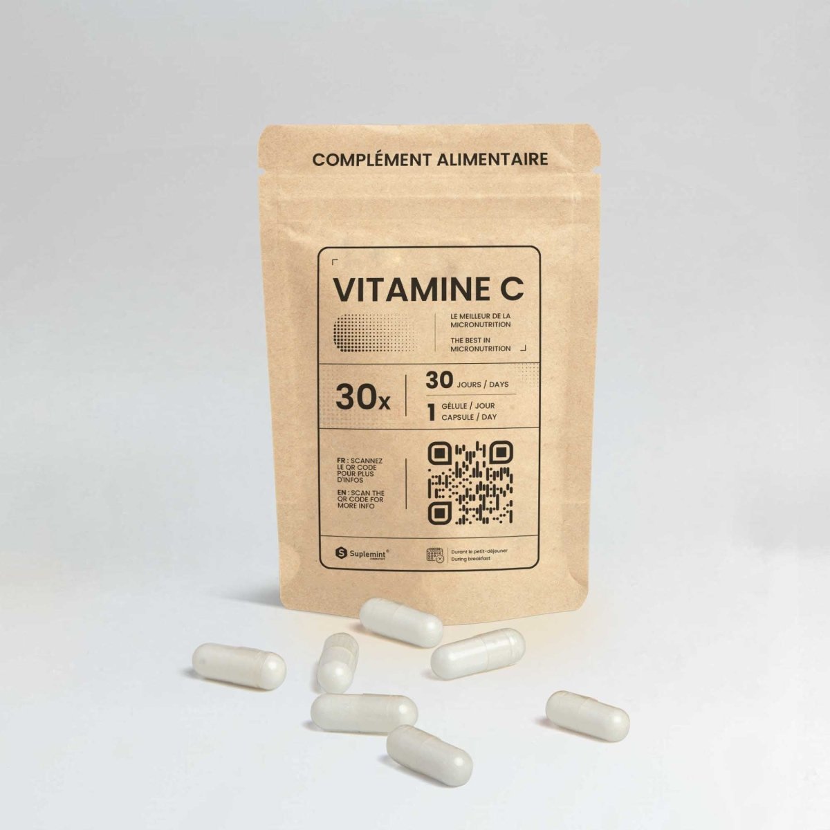 Gélule VITAMINE C® | Immunité et Antioxydant | Acide L-Ascorbique 650mg | 30 gélules