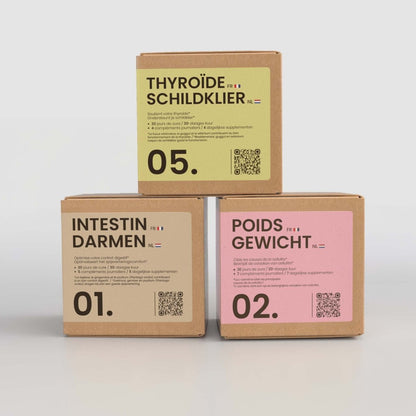 Pack ÉQUILIBRE® | Thyroïde Poids et Transit | Cure Thyroïde + Poids + Intestin | 3 cures complètes 30j - Suplemint