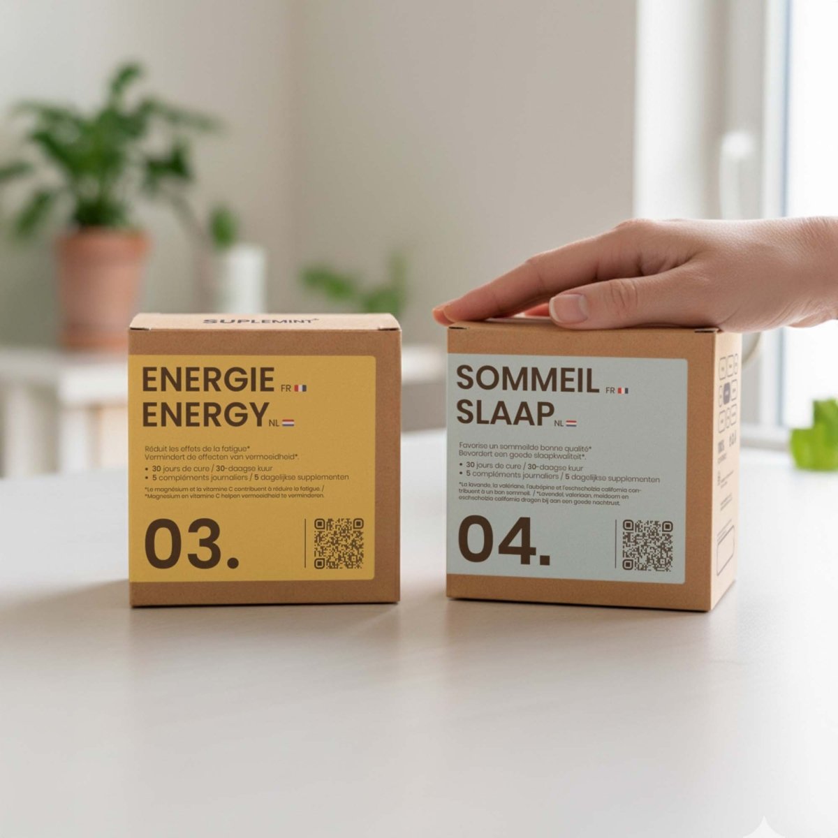 Pack VITALITÉ® | Nuits Paisibles et énergie | Cure Sommeil + Énergie | 2 cures complètes 30j - Suplemint